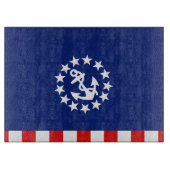 Nautical American Yacht Flag Decor Snijplank (Voorkant)