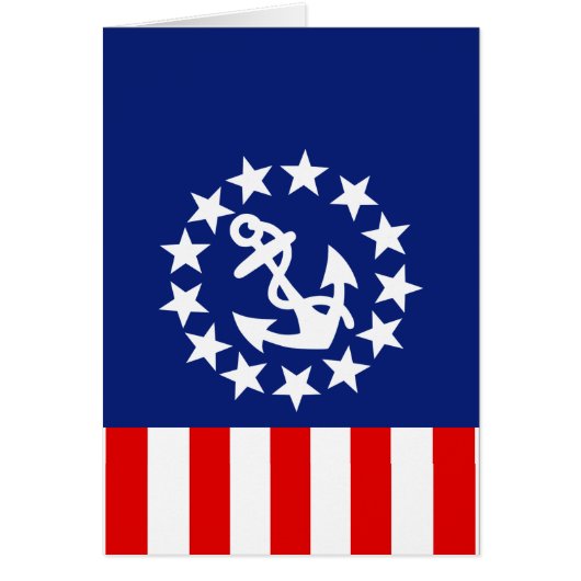 Nautical American Yacht Flag is bij de Marina (Voorkant)