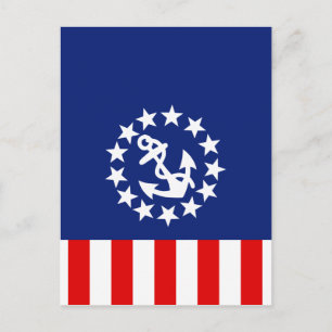 Nautical American Yacht Flag is bij de Marina Briefkaart