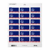 Nautical American Yacht Flag is bij de Marina Etiket (Full Sheet)