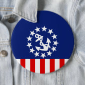 Nautical American Yacht Flag is bij de Marina Ronde Button 6,0 Cm (In situ)
