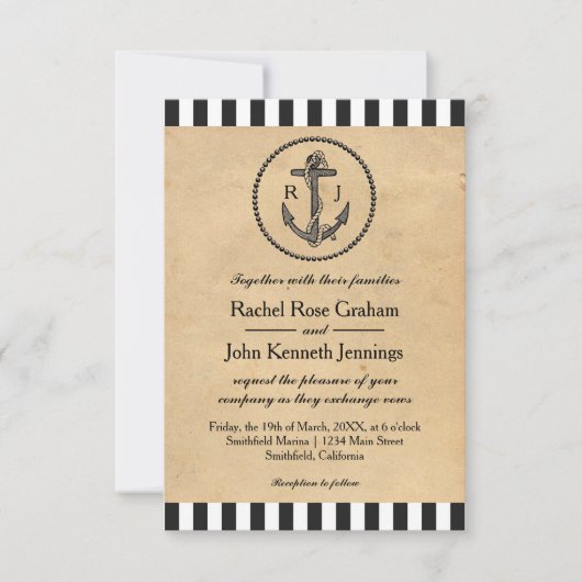  Nautical Anchor - 3x5 Weddenschap Kaart (Voorkant)