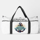 Nautical Anchor Adventure Travel monogram personal Plunjezak (Voorkant)