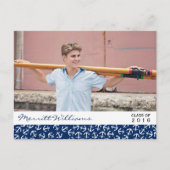 Nautical Anchor Afstuderen Class of 20XX Party Uitnodiging Briefkaart (Voorkant)