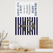 Nautical Anchor Ahoy Het is een Jongen Welkom Poster (Keuken)