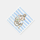 Nautical Anchor and Daisies Servet (Hoek)
