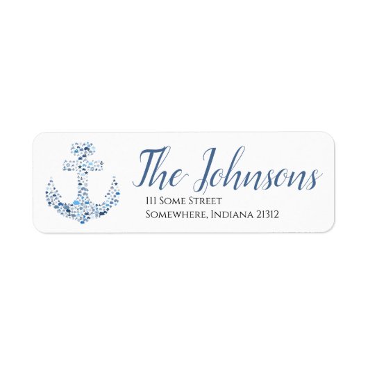 Nautical Anchor and Fish Return Address Labels (Voorkant)
