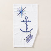 Nautical Anchor and Personalized Boat Name Bad Handdoek (Handdoek)