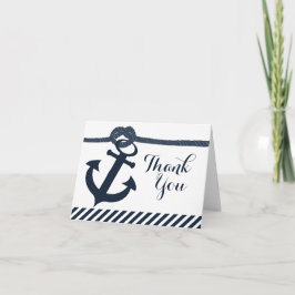 Nautical Anchor and Rope Dank u Bedankkaart