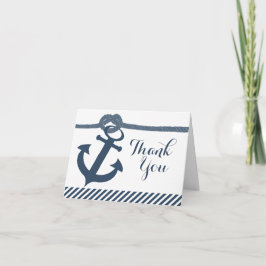 Nautical Anchor and Rope Dank u Bedankkaart