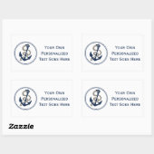 Nautical Anchor and Rope Sailing Thmed Rechthoekige Sticker (Vel)