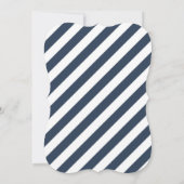 Nautical Anchor and Stripe Baby shower Invitation Kaart (Achterkant)