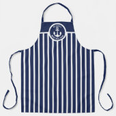 Nautical Anchor and Stripes Mess Hall Crew Schort (Voorkant)