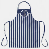 Nautical Anchor and Stripes Mess Hall Crew Schort (Voorkant)