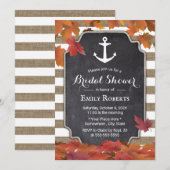 Nautical Anchor Autumn Leaves Vrijgezellenfeest Kaart (Voorkant / Achterkant)