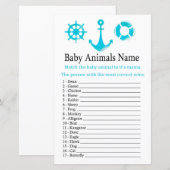 Nautical Anchor Baby Animals Name Game (Voorkant / Achterkant)