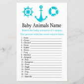 Nautical Anchor Baby Animals Name Game (Voorkant)