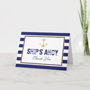 Nautical Anchor Baby shower Bedankt