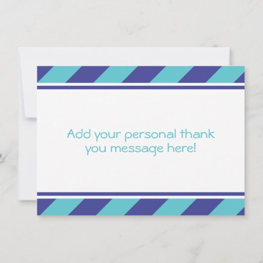 Nautical Anchor Baby shower Dank je wel Bedankkaart (Achterkant)