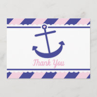 Nautical Anchor Baby shower Dank u voor de roze ma