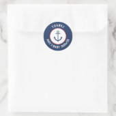 Nautical Anchor Baby shower Dank u wel! Ronde Sticker (Tas)