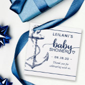 Nautical Anchor Baby shower Dank u Wit Bedankjes Labels