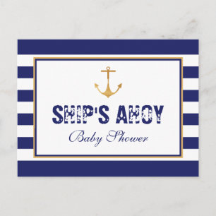Nautical Anchor Baby shower Invitation Uitnodiging Briefkaart