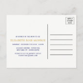 Nautical Anchor Baby shower Invitation Uitnodiging Briefkaart (Achterkant)