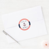Nautical Anchor Baby shower Stickers - Het is een  (Envelop)