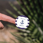 Nautical Anchor Baby shower Stickers - Het is een 