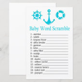 Nautical Anchor Baby word scramble game (Voorkant / Achterkant)