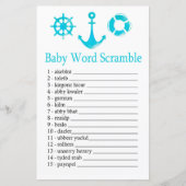 Nautical Anchor Baby word scramble game (Voorkant)