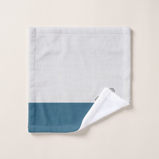 Nautical Anchor Bathroom Ocean Turquoise Blue Bad Handdoek (Wasdoekje)