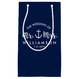 Nautical Anchor Beach Wedding Personalized Favor Klein Cadeauzakje