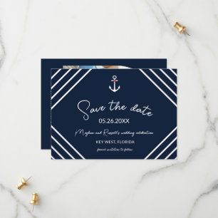Nautical Anchor Beach Wedding Save the Date