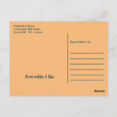 Nautical Anchor, Beach Wedding Save the Date Briefkaart (Achterkant)