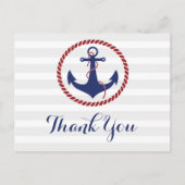Nautical Anchor Bedankt Briefkaart (Voorkant)