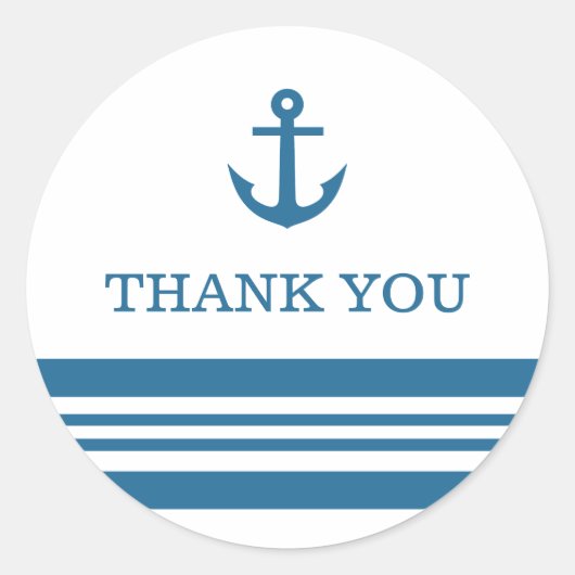 Nautical Anchor Bedankt Stickers (Voorkant)