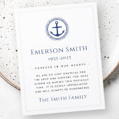 Nautical anchor begrafenissympathie bedankt je kaa