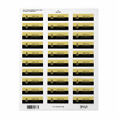 Nautical Anchor - Black Gold - Beach Weddenschap Etiket (Full Sheet)