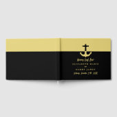 Nautical Anchor - Black Gold - Beach Weddenschap Gastenboek (Volledig)