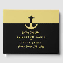 Nautical Anchor - Black Gold - Beach Weddenschap