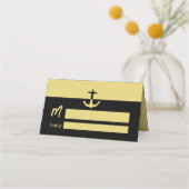 Nautical Anchor - Black Gold - Beach Weddenschap Plaatskaartje (Voorkant)