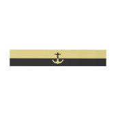 Nautical Anchor - Black Gold - Beach Weddenschap Uitnodigingen Wikkel (Vlak)