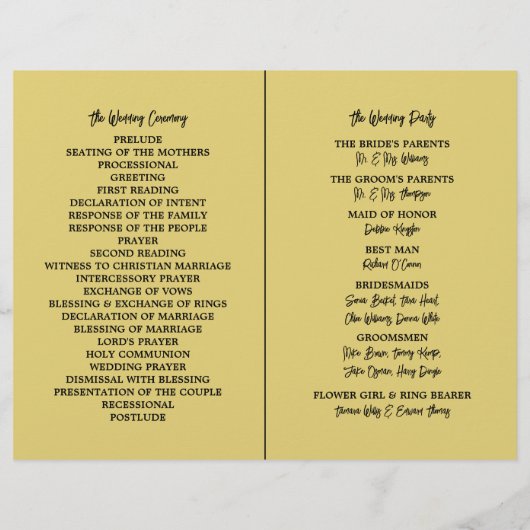 Nautical Anchor - Black Gold - Weddenprogramma (Achterkant)