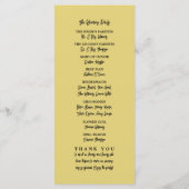 Nautical Anchor - Black Gold - Weddenprogramma Programmakaart (Achterkant)