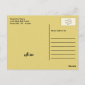 Nautical Anchor - Black Gold - Weddenschap Harteli Briefkaart (Achterkant)