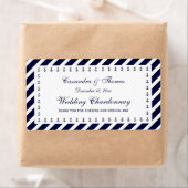 Nautical Anchor Blu Wharapage Stripe H Flaconetike Etiket (Insitu)