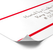 Nautical Anchor Blue Baby shower-uitnodiging Poster (Hoek)