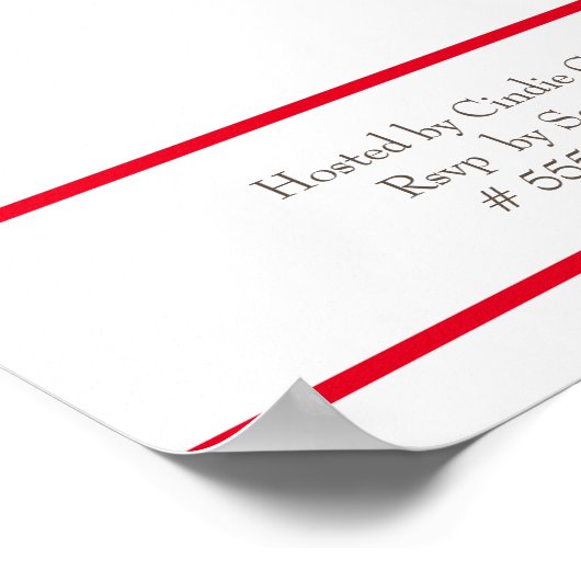 Nautical Anchor Blue Baby shower-uitnodiging Poster (Hoek)